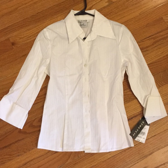 A. Byer Tops - White button down dress shirt
